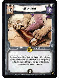 Spyglass  - Spyglass costs 2 less gold for Unicorn Clan players. Battle : Remove the Tactician trait from an opposing Tactician 
