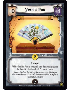 Yoshi's Fan FOIL  - Unique This Personality gains +2 Personal Honor and Courtier while Yoshi's Fan is attached.