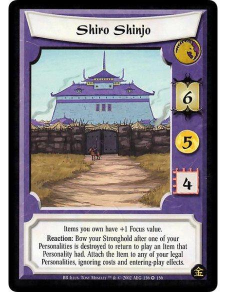 Shiro Shinjo  - Open: Give target Personality a 1F/1C bonus until the end of the turn.