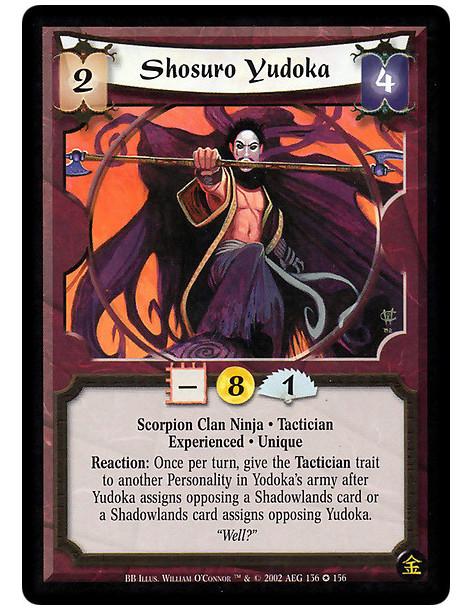 Shosuro Yudoka Exp (French)  - Open: Give target Personality a 1F/1C bonus until the end of the turn.