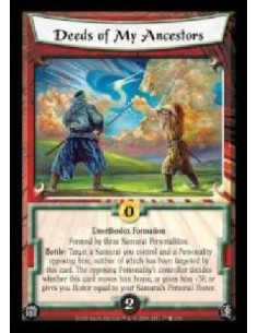 Deeds of my Ancestors  - Unorthodox Formation. Formed by three Samurai Personalities. Battle: Target a Samurai you control and a