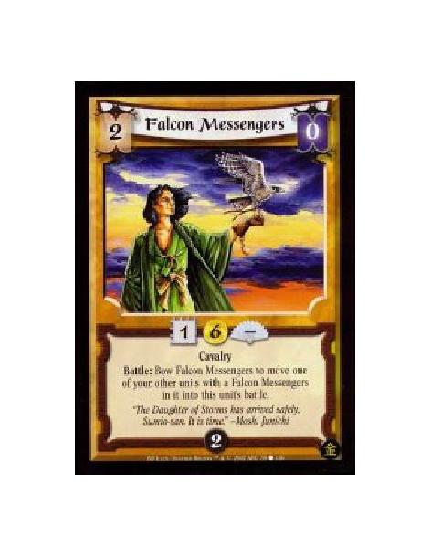 Falcon Messengers (French)  - Cavalry Battle: Bow Falcon Messengers to move one of your other units with a Falcon Messengers in 