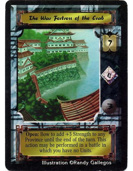 The War Fortress of the Crab (Mon Back)  - Open: Bow to add +3 Strength to any Province until the end of the turn. This action m