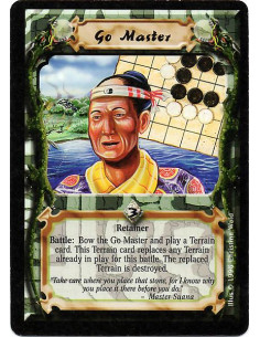 Go Master  - Retainer Battle: Bow the Go Master and play a Terrain. This Terrain replaces any Terrain already in play for this b