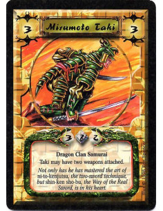 Mirumoto Taki  - Dragon Clan Samurai Taki can have two Weapons.