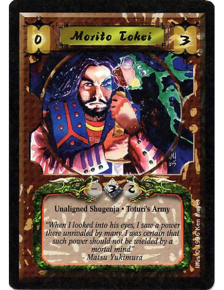 Morito Tokei  - Unaligned Shugenja. Toturi's Army