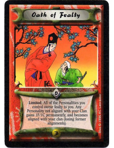 Oath of Fealty  - Limited: Your Personalities "swear fealty" to you. Each of your Personalities without your Faction's trait per