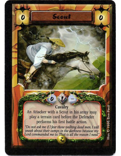 Scout  - Cavalry An Attacker with a Scout in his army may play a Terrain before the Defender's first action in battle.
