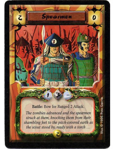 Spearmen  - Battle: Bow this card: Ranged 2 Attack.