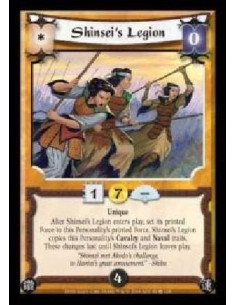 Shinsei's Legion (spanish)  - Unique. After Shinsei's Legion enters play, set its printed Force to this Personality's printed Fo