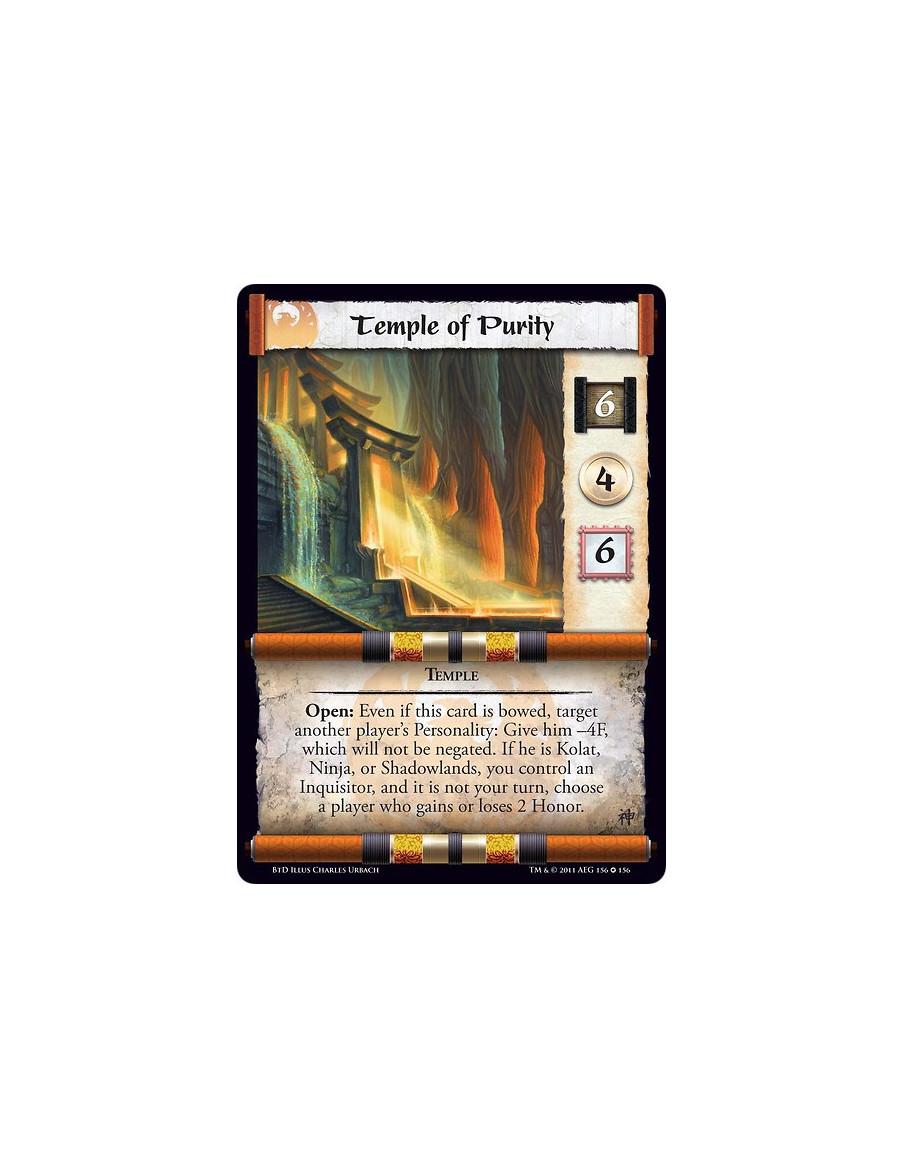 Temple of Purity (Spanish)  - TempleOpen: Even if this card is bowed, target another player’s Personality: Give him –4F, which w