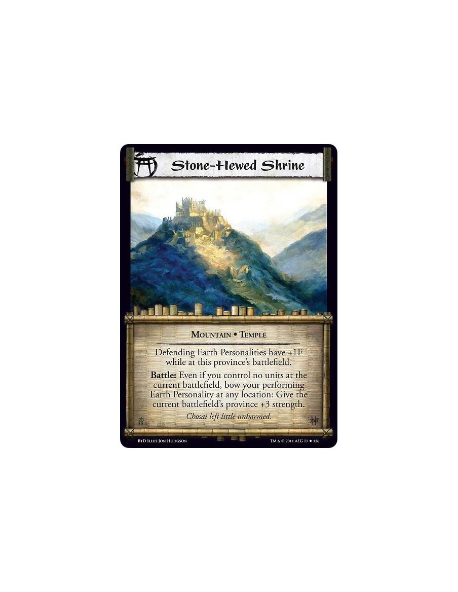 Stone-Hewed Shrine (Español)  - Mountain • TempleDefending Earth Personalities have +1F while at this province’s battlefield. Ba
