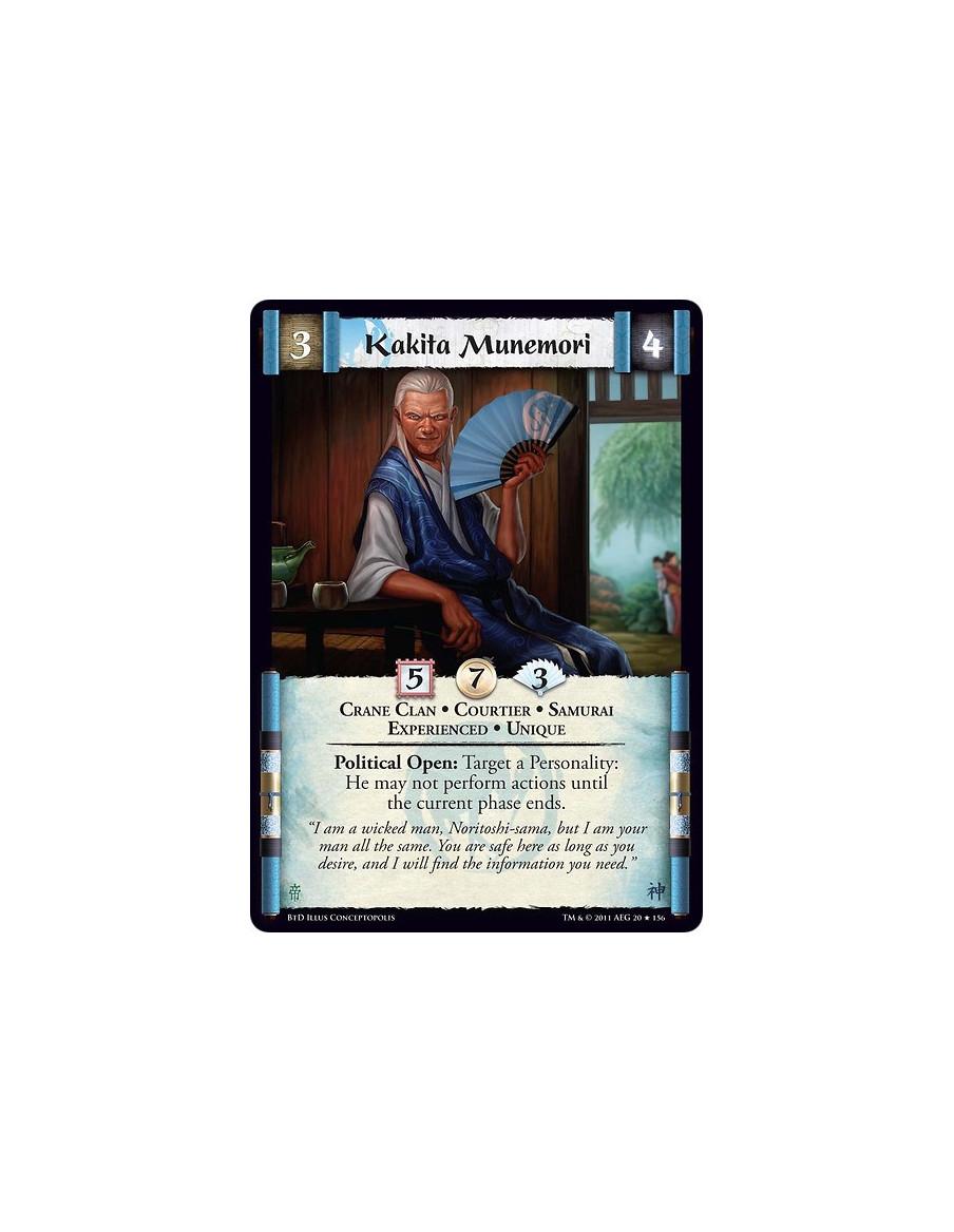 Kakita Munemori Exp (Spanish)  - Crane Clan • Courtier • Samurai • Experienced • UniquePolitical Open: Target a Personality: He 