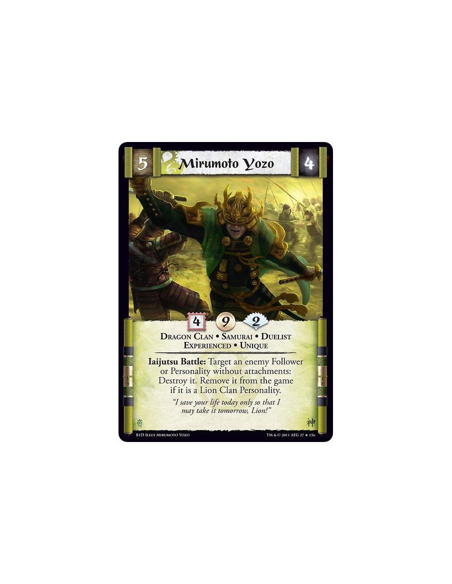 Mirumoto Yozo Exp (Spanish)  - Dragon Clan • Samurai • Duelist • Experienced • UniqueIaijutsu Battle: Target an enemy Follower o