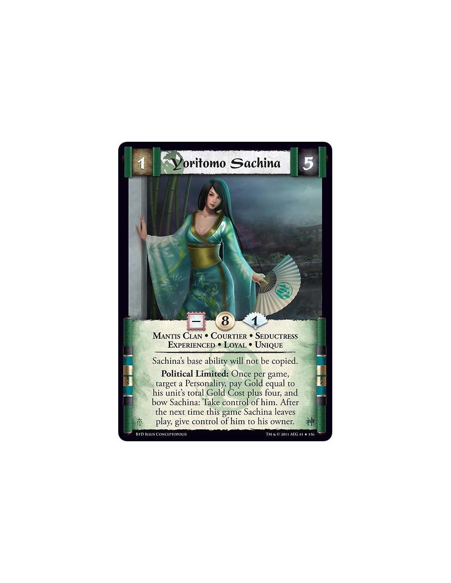 Yoritomo Sachina Exp (Spanish)  - Mantis Clan • Courtier • Seductress • Experienced • Loyal • UniqueSachina’s base ability will 