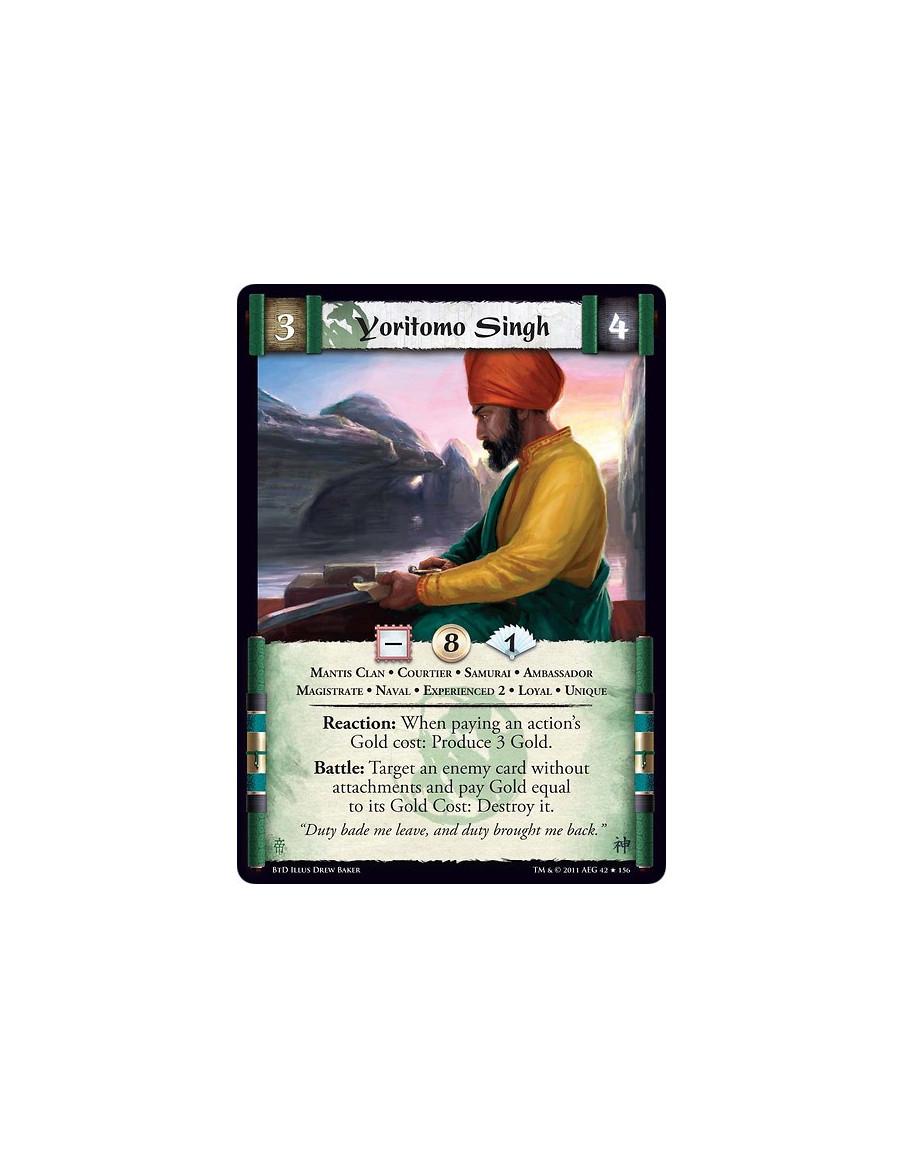 Yoritomo Singh Exp2 (Español)  - Mantis Clan • Courtier • Samurai • Ambassador • Magistrate • Naval • Experienced 2 • Loyal • Un