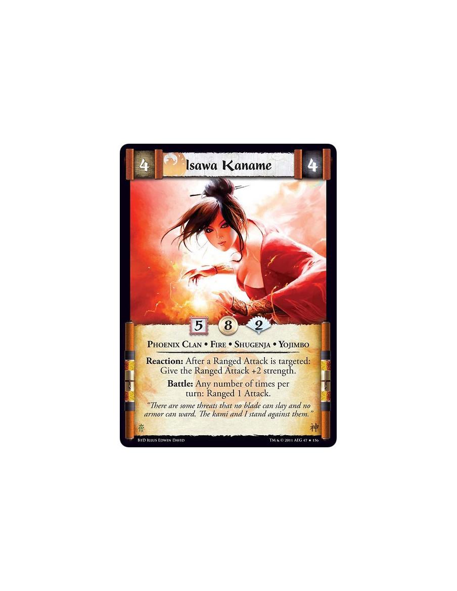 Isawa Kaname (Spanish)  - Phoenix Clan • Fire • Shugenja • YojimboReaction: After a Ranged Attack is targeted: Give the Ranged A