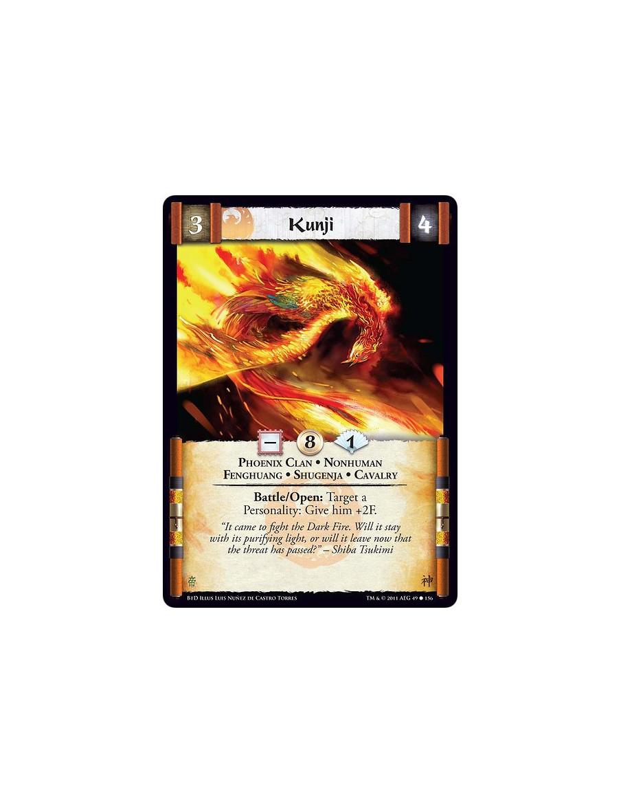 Kunji  - Phoenix Clan • Nonhuman • Fenghuang • Shugenja • CavalryBattle/Open: Target a Personality: Give him +2F.