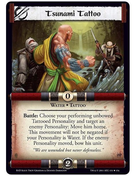 Tsunami Tattoo (Spanish)  - Water • TattooBattle: Choose your performing unbowed Tattooed Personality and target an enemy Person