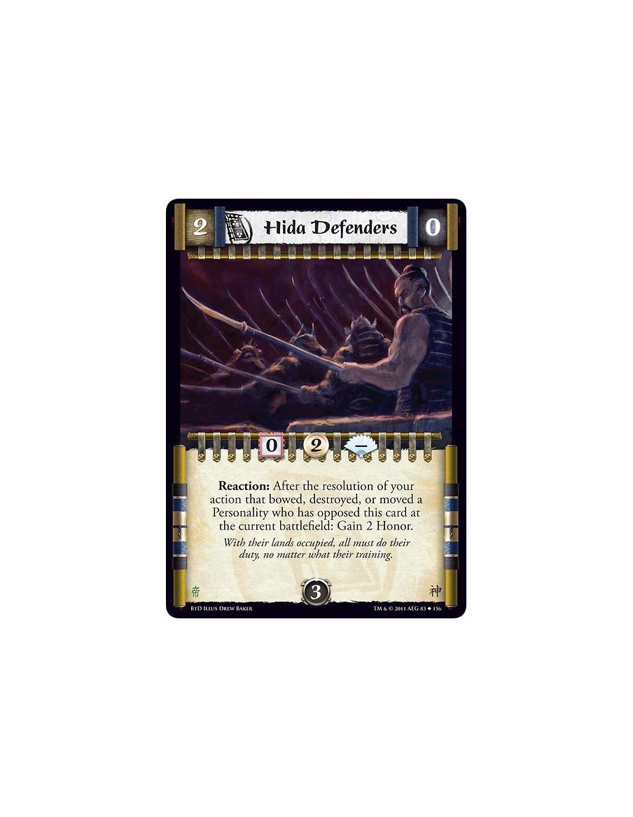 Hida Defenders  - Reaction: After the resolution of your action that bowed, destroyed, or moved a Personality who has opposed th