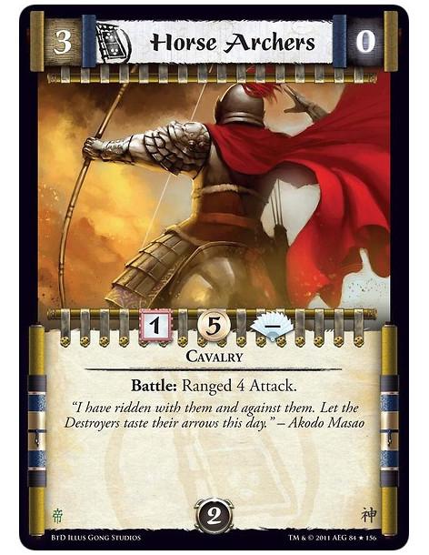 Horse Archers  - CavalryBattle: Ranged 4 Attack.