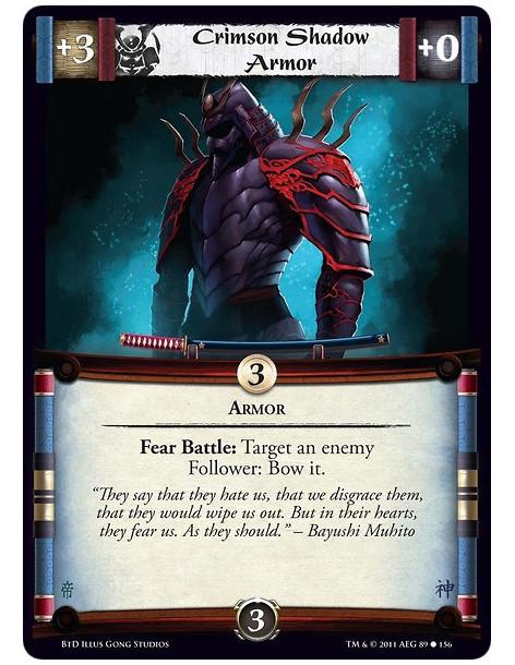 Crimson Shadow Armor  - ArmorFear Battle: Target an enemy Follower: Bow it.