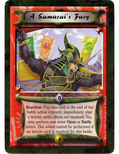 A Samurai's Fury  - Reaction: After resolving Delayed Terrains (if any), target a Samurai you control at the current battlefield