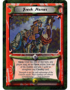 Fresh Horses  - Open: Until the end of this turn, any player may, as an Open action, bow one of his Stables and pay 3 gold to st