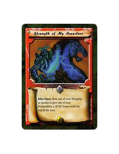 Strength of My Ancestors  - Kiho Open: Bow one of your Shugenja or Monks to give one of your Personalities +2F/+2C.