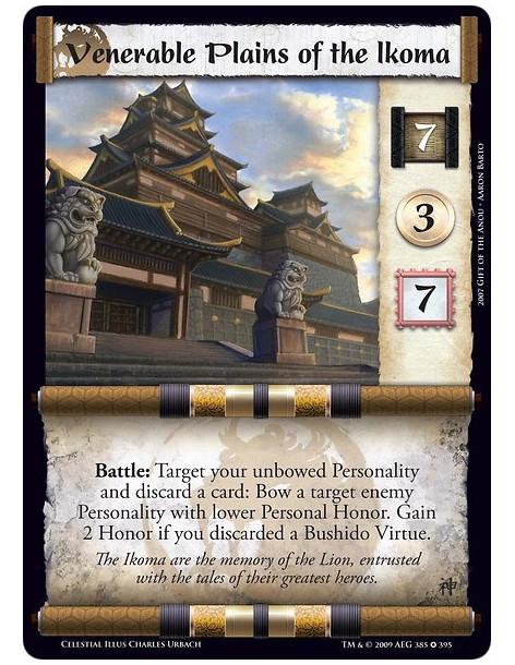 Venerable Plains of the Ikoma FOIL  - Battle: Target your unbowed Personality and discard a card: Bow a target enemy Personality