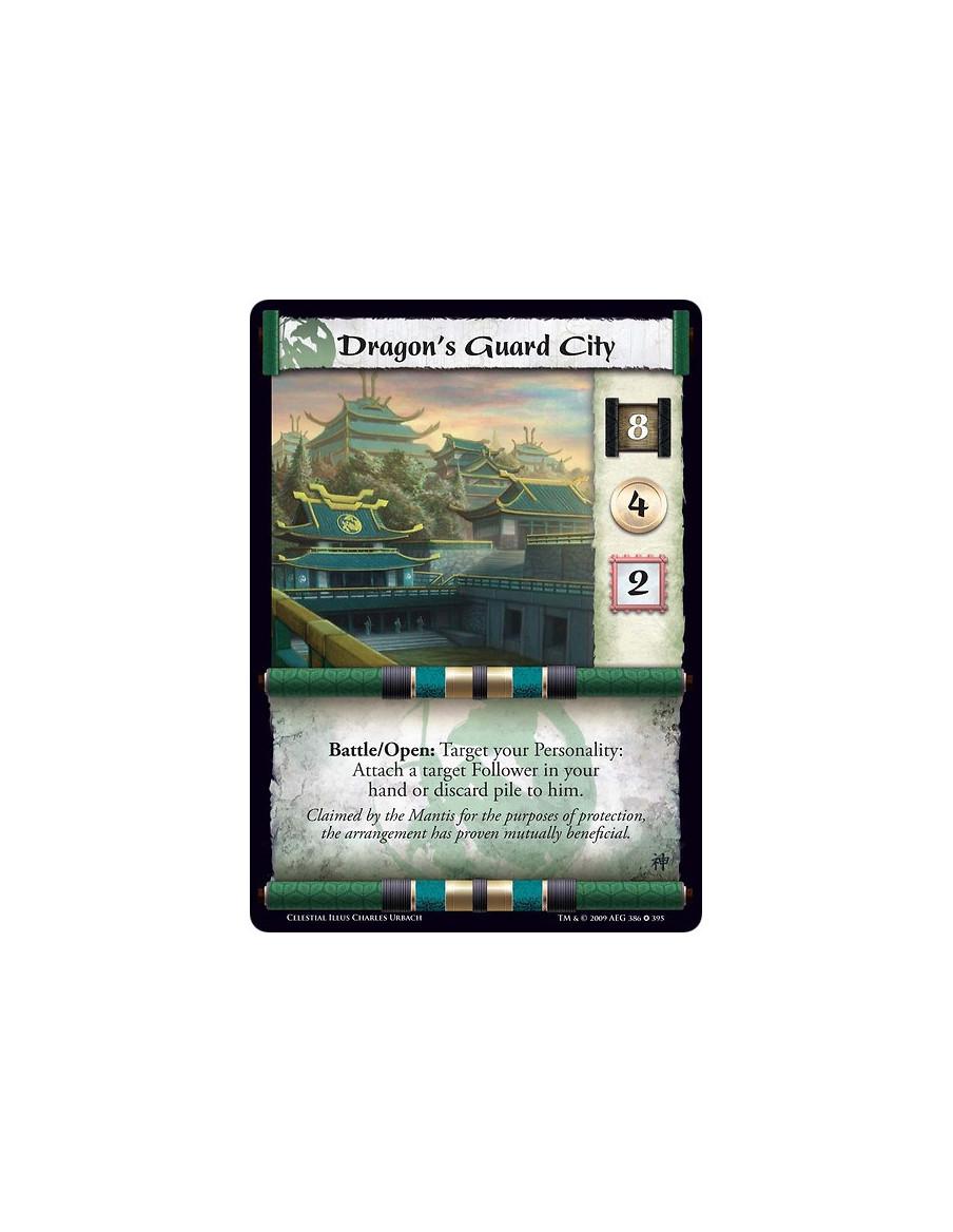 Dragon's Guard City (Spanish)  - Battle/Open: Target your Personality: Attach a target Follower in your hand or discard pile to 