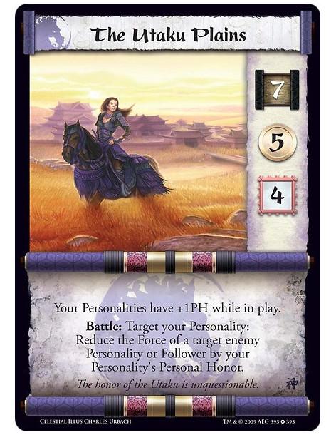 The Utaku Plains (Spanish Language)  - Your Personalities have +1PH while in play. Battle: Target your Personality: Reduce the F