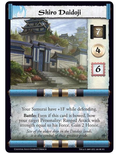 Shiro Daidoji FOIL  - Your Samurai have +1F while defending. Battle: Even if this card is bowed, bow your target Personality: Ra
