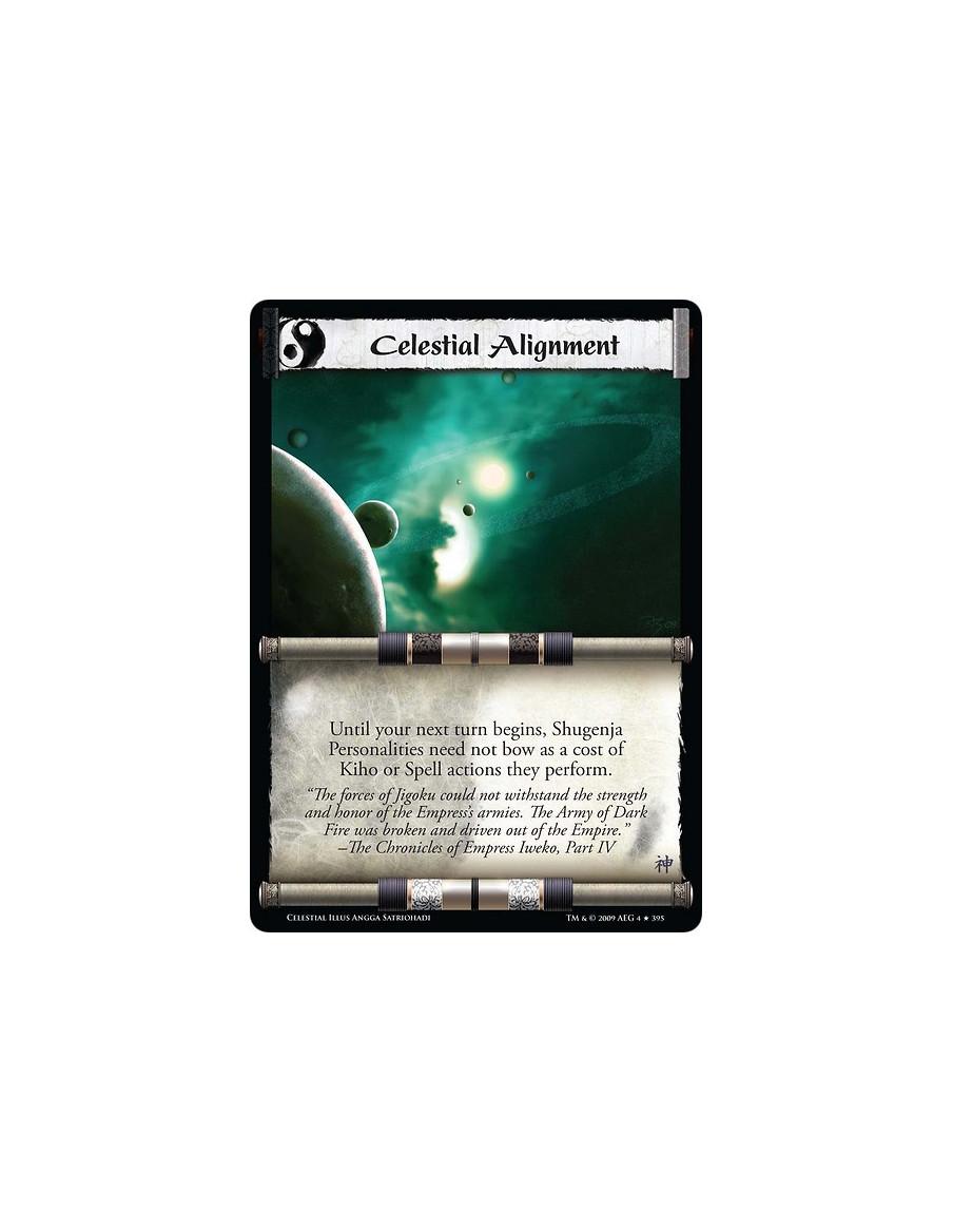 Celestial Alignment (Spanish)  - Until your next turn begins, Shugenja Personalities need not bow as a cost of Kiho or Spell act