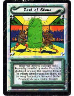 Test of Stone  - UniqueChoose your Personality and another player's Personality. Your Personalities duels the other. The winner'