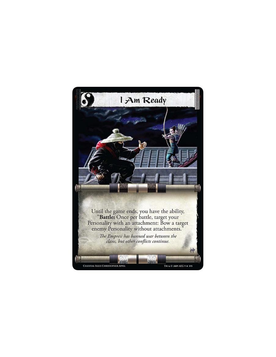 I am Ready  - Until the game ends, you have the ability, "Battle: Once per battle, target your Personality with an attachment: B