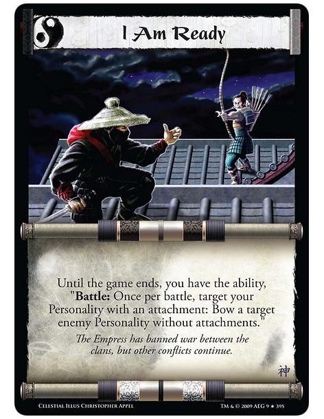 I am Ready (Spanish)  - Until the game ends, you have the ability, "Battle: Once per battle, target your Personality with an att