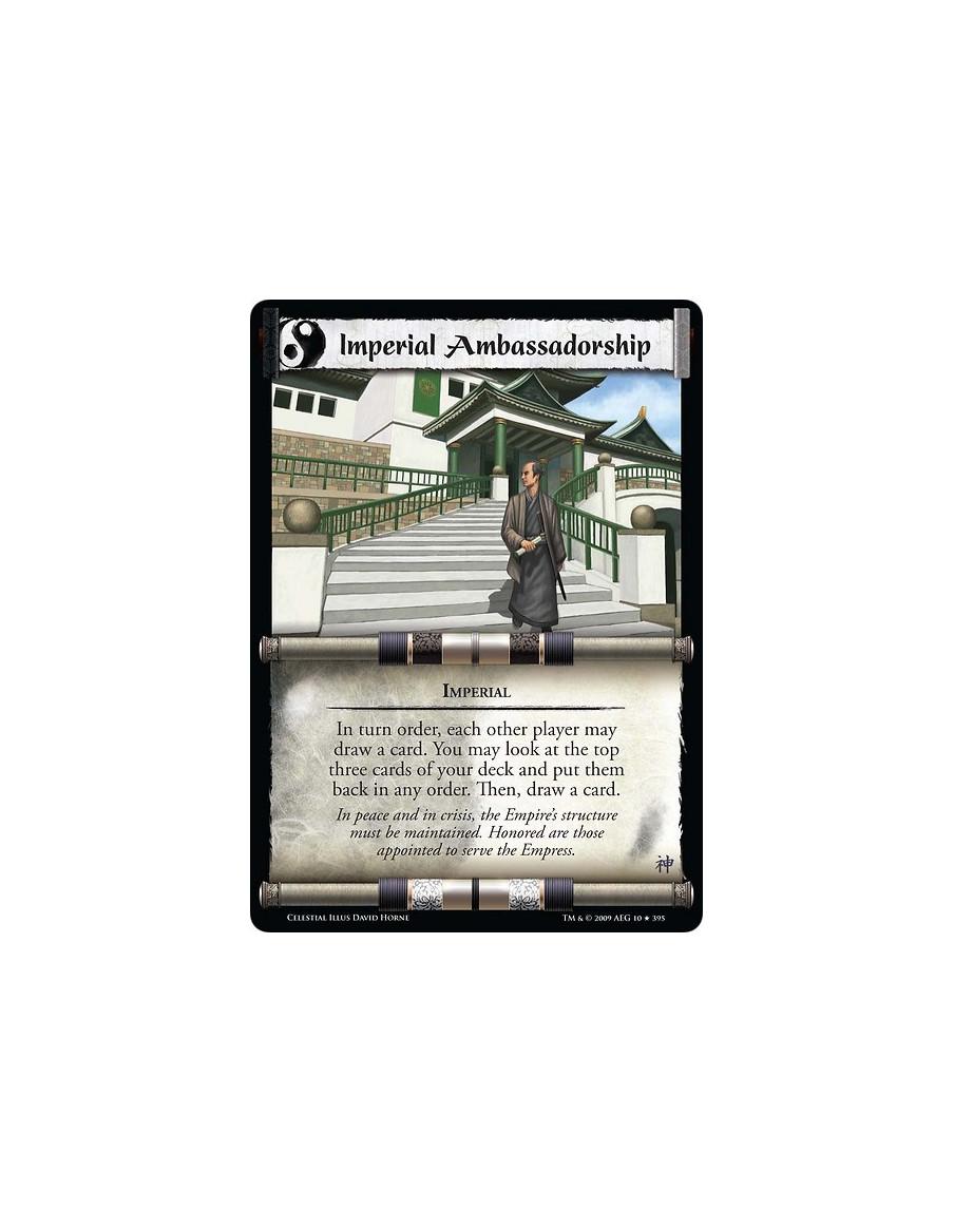 Imperial Ambassadorship (Español)  - Imperial In turn order, each other player may draw a card. You may look at the top three ca