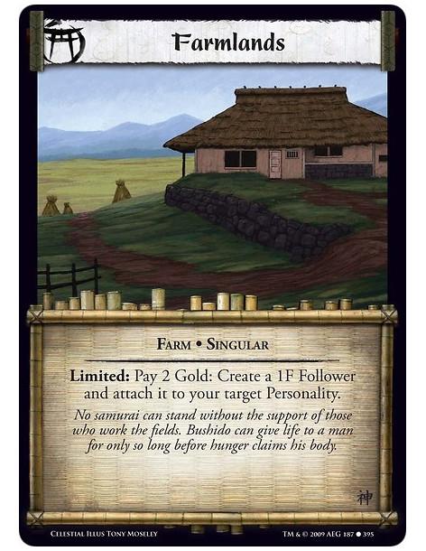 Farmlands (Spanish)  - Farm • Singular Limited: Pay 2 Gold: Create a 1F Follower and attach to your target personality.