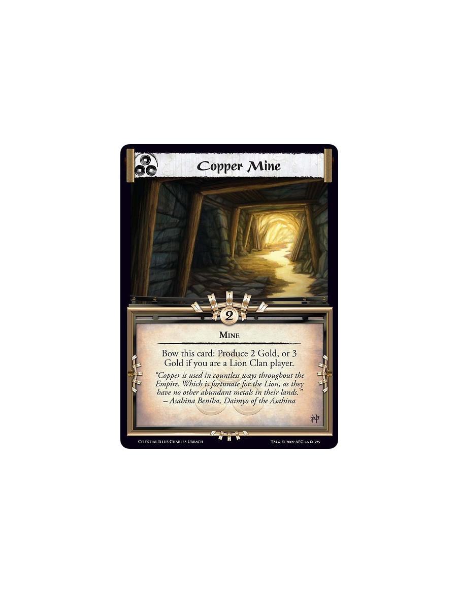 Copper Mine  - Mine Bow this card: Produce 2 Gold, or 3 Gold if you are a Lion Clan player.