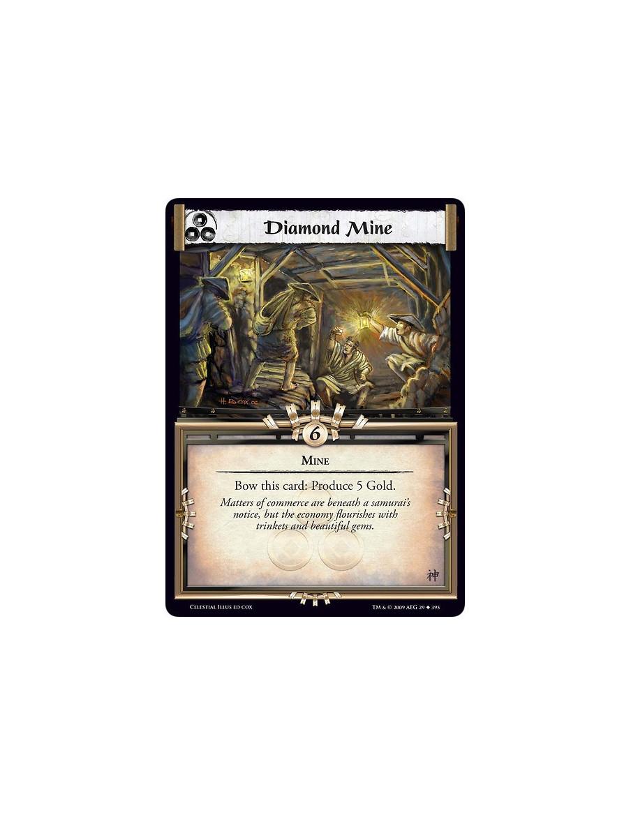 Diamond Mine (Español)  - Mine Bow this card: Produce 5 Gold.