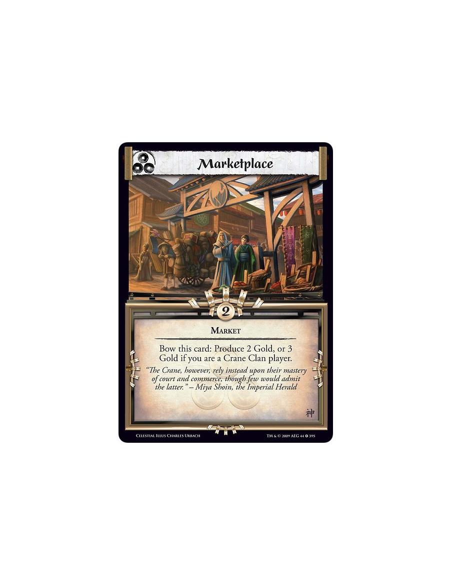 Marketplace  - Market Bow this card: Produce 2 Gold, or 3 Gold if you are a Crane Clan player