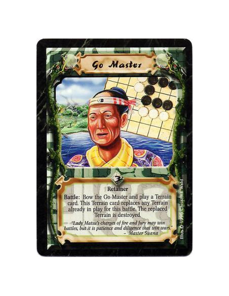 Go Master  - RetainerBattle: Any number of times per turn, bow this card: Put a Terrain into play from your hand. If it entered 