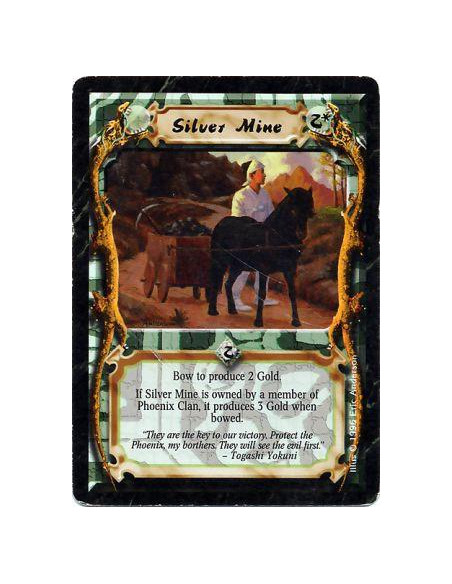Silver Mine  - MineBow this card: Produce 2 Gold, or 3 Gold if you are a Phoenix Clan player.