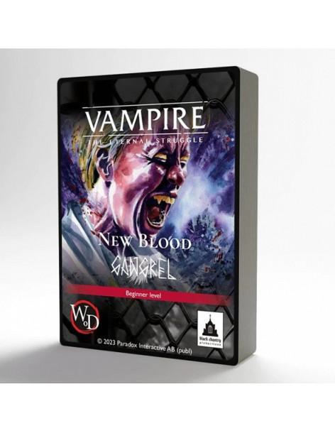 Vampiro New Blood: Gangrel(Spanish)  - New Blood is a collection of five 55-card preconstructed decks for introductory games of 