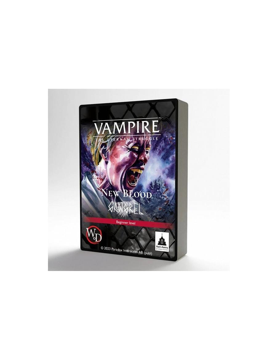 Vampiro New Blood: Gangrel(Spanish)  - New Blood is a collection of five 55-card preconstructed decks for introductory games of 