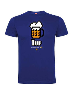 Camiseta 1UP Cerveza (Azul, Roja)  - 