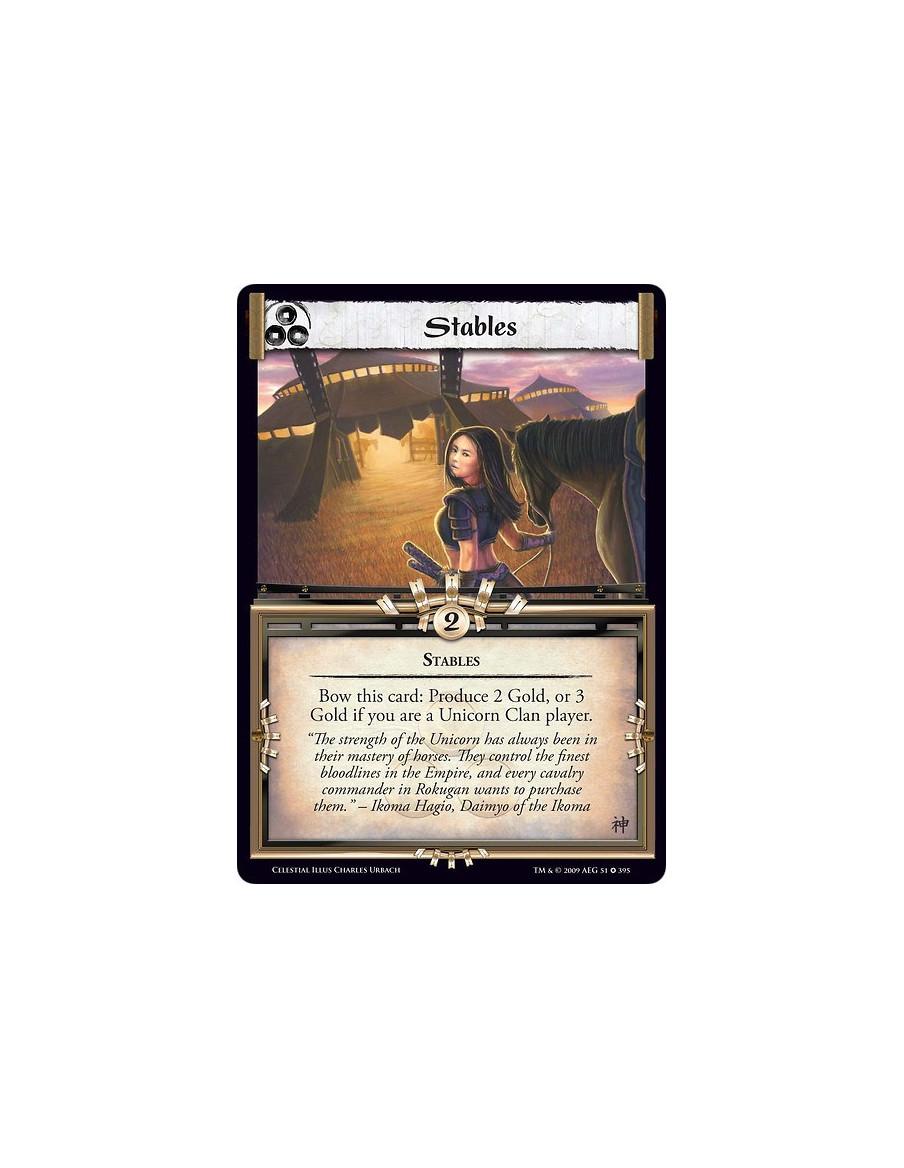 Stables FOIL  - Stables Bow this card: Produce 2 Gold, or 3 Gold if you are a Unicorn Clan player.