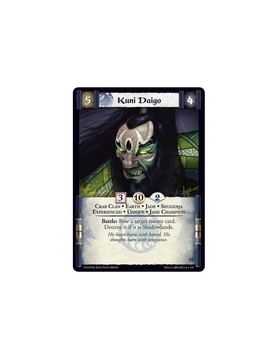 Kuni Daigo Exp (Spanish)  - Crab Clan • Earth • Jade • Shugenja • Experienced • Unique • Jade Champion Battle: Bow a target enem