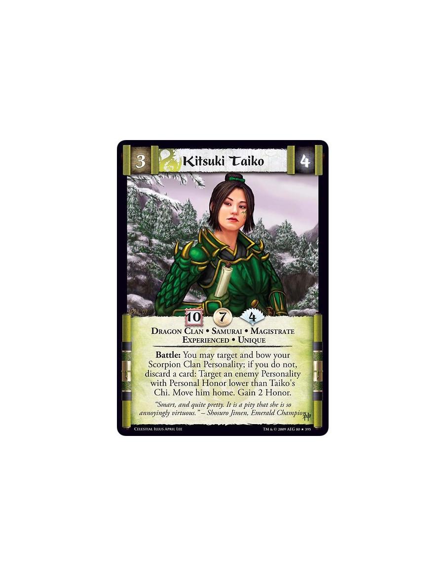 Kitsuki Taiko Exp (Español)  - Dragon Clan • Samurai • Magistrate • Experienced • Unique Battle: You may target and bow your Sco